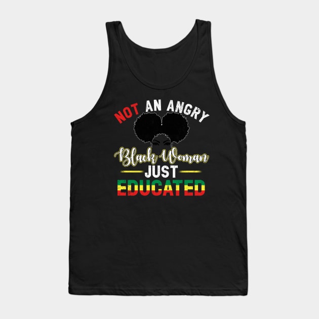 Educated Strong Black Woman Queen Melanin African American Tank Top by Otis Patrick